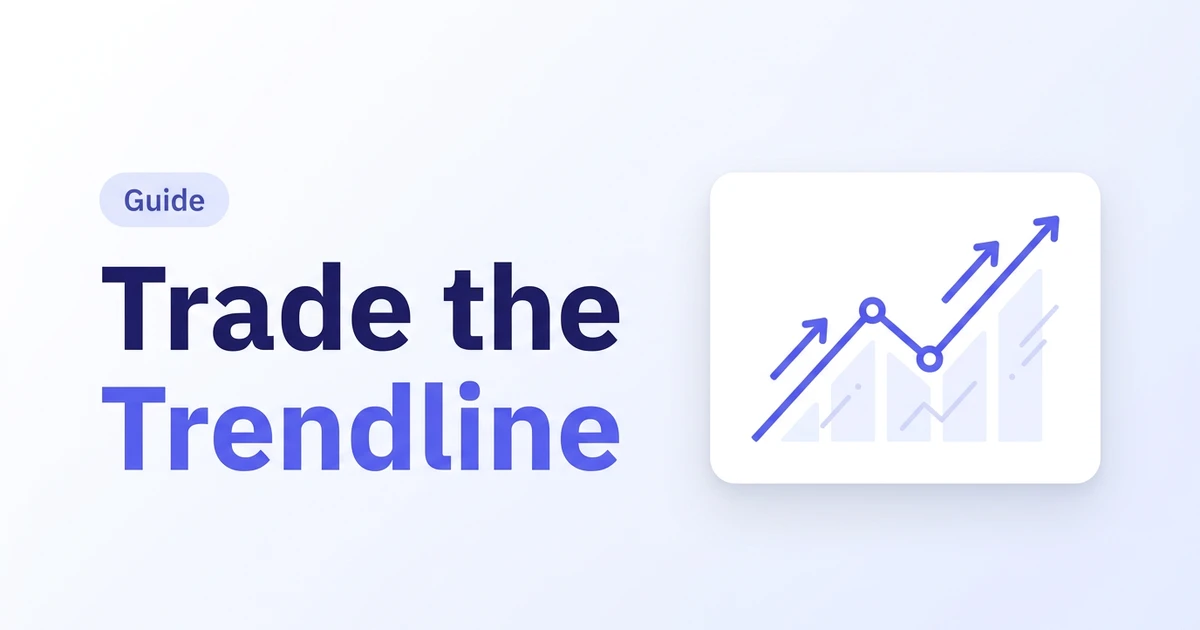 Illustration of a trendline connecting rising price swing points, for the trendline trading strategy guide